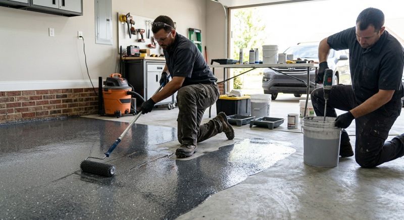 Basement Floor Epoxy Service in Woodbridge, VA