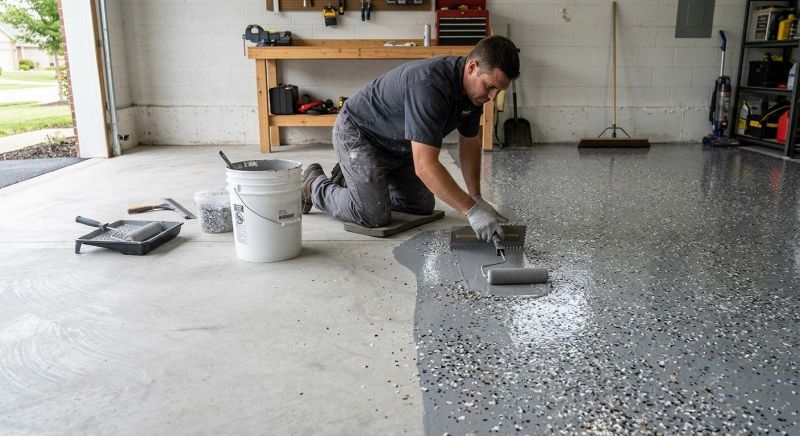 Epoxy Garage Flooring Installation in Alexandria, VA