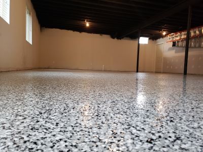 Speckled Garage Floor Painting in Columbia, SC