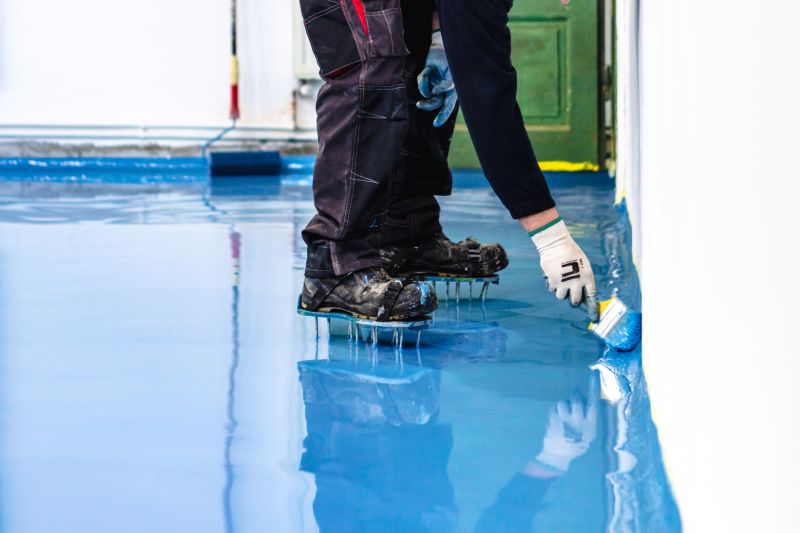 Speckled Garage Floor Painting in Annapolis, MD